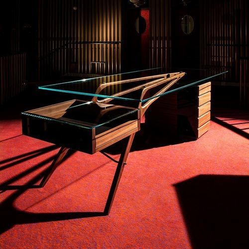 老板桌 - CAVOUR CM - Zanotta - 落地 / 现代风格 / 玻璃