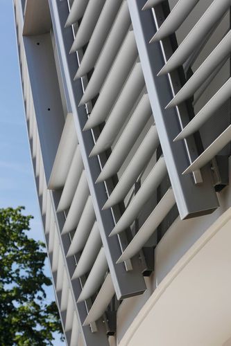 铝建筑遮阳板 - Icarus Mobile ICA.100 - RENSON - 用于遮蔽棚 / 用于窗 / 立式