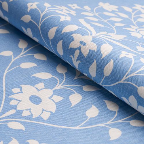 室内装饰面料 - JAIPUR MUGHAL FLOWER  - F. SCHUMACHER & CO. - 花朵图案 / 棉质 / 亚麻