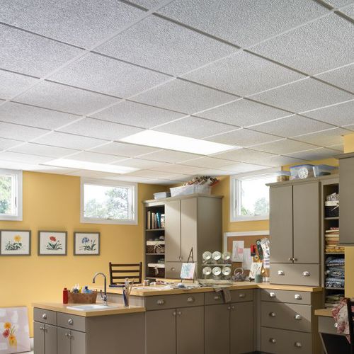 石膏吊顶 - CLASSIC FINE TEXTURED - Armstrong ceilings - USA - 矿物纤维 / 方砖 / 客厅