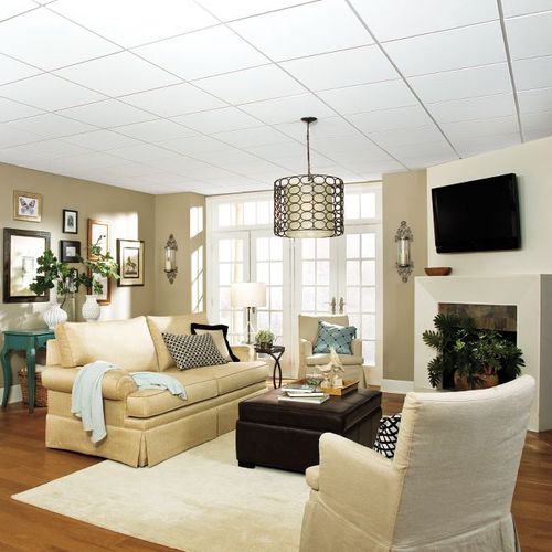 矿物纤维吊顶 - BRIGHTEX  - Armstrong ceilings - USA - 方砖 / 用于整体厨房 / 家庭影院用