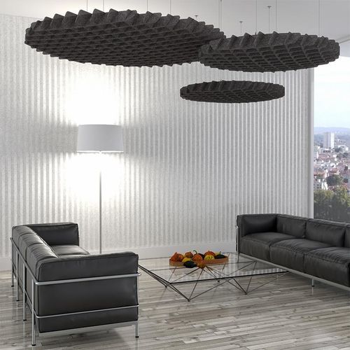 PET吊顶 - CLARIO CLOUD CIRCLE - Armstrong ceilings - USA - 毛毡 / 悬浮 / 办公室