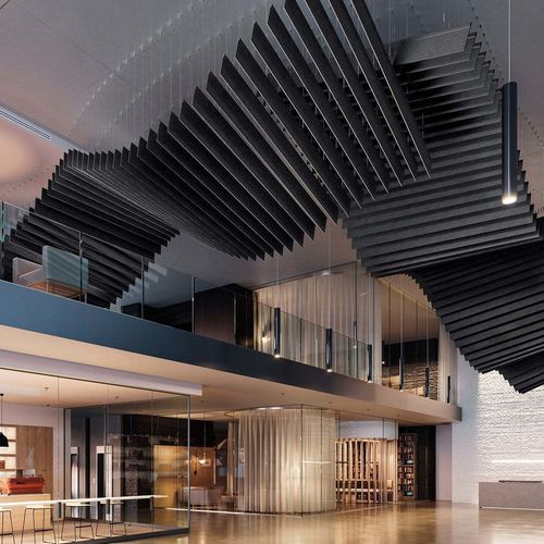PET吊顶 - FELTWORKS&reg; BLADES - VARAFFIX&reg; REINFORCED - Armstrong ceilings - USA - 毛毡 / 悬浮 / 室内