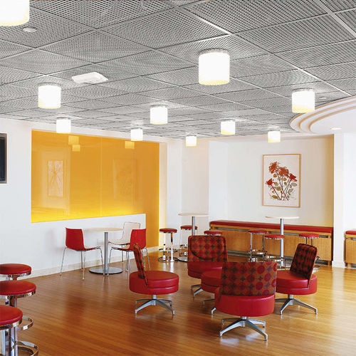 金属丝网吊顶 - WORKS&trade; MESH WOVEN WIRE - Armstrong ceilings - USA - 板式 / 办公室 / 用于室内