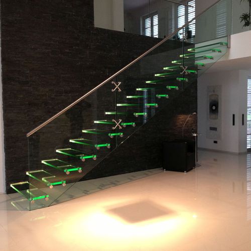 直线型楼梯 - MISTRAL LED - Siller Stairs - 玻璃台阶 / 玻璃结构 / 家用