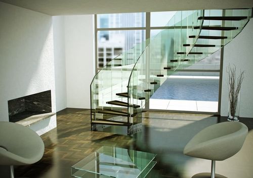 循环楼梯 - FLY GLASS - Siller Stairs - 木台阶 / 金属结构 / 现代风格