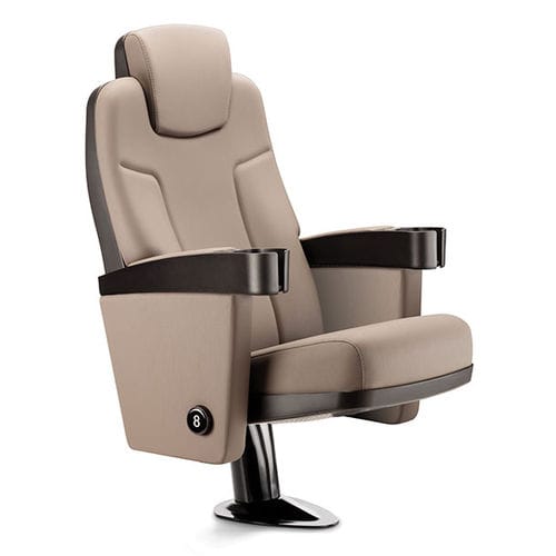 金属影院椅 - MEGASEAT 9043 - Figueras International Seating - 聚氨酯发泡 / 用于剧院 / 棕色