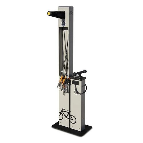 金属自行车维修站 - A - Calzolari - 带工具箱 / 带充气泵 / 公共空间