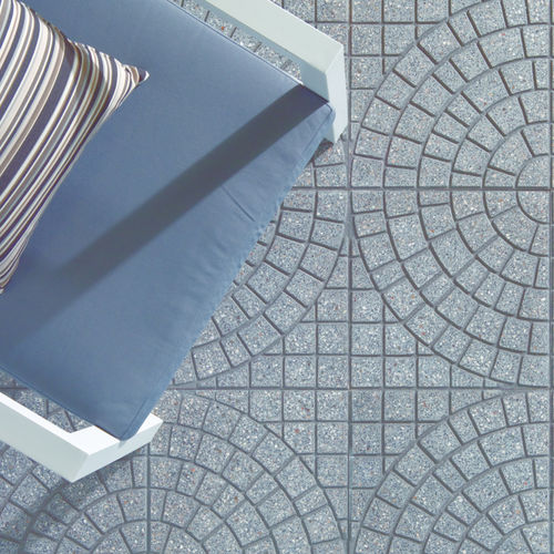 混凝土铺路石 - GREY KARST CIRCULAR PAVÉ - MASPE PAVINGS - 人造石 / 户外 / 人行道