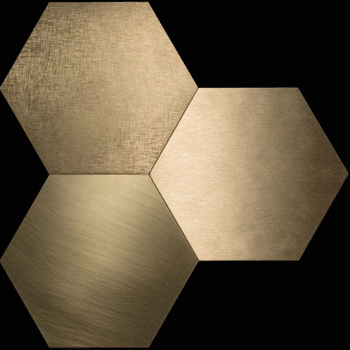 六角形瓷砖 - CHARME COLLECTION - BRASS - Planium - 金属 / 抛光 / 天然饰面
