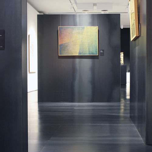 其他材料强化地板 - PL01 INVISIBLE FLOOR - Planium - 对夹式 / 仿金属 / 公共机构用