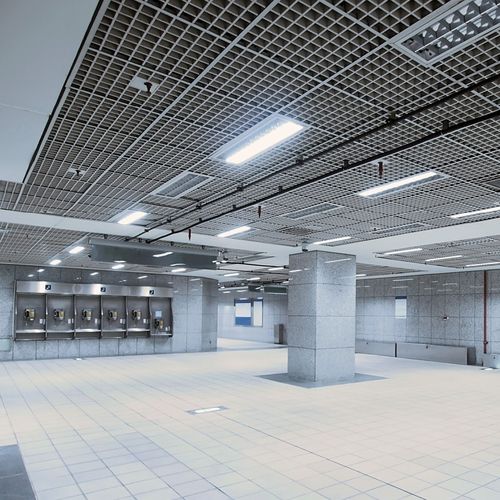 带漆铝吊顶 - BASE 4 – T15 - Atena spa - 板式 / 用于会议大厅 / 室内