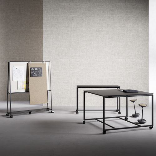 现代风格工作台 - ATELIER - Fantoni - 三聚氰胺 / 金属桌脚 / 长方形
