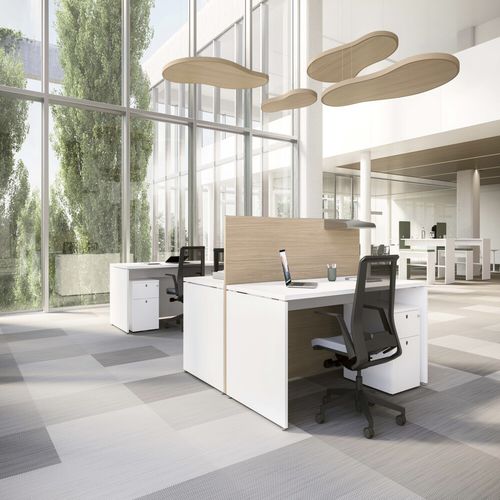台式办公室隔板 - SISTEMA 28 - Fantoni - 层压板 / 木质 / Plexiglas®宝克力