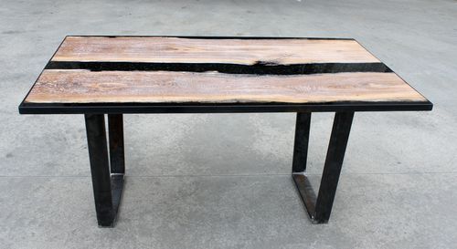现代风格餐桌 - BLACK - ANTICO TRENTINO DI LUCIO SRL - 木质 / 树脂 / 环氧