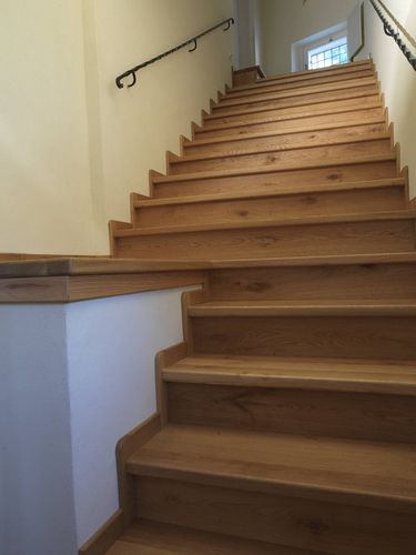 直线型楼梯 - STAIRS - ANTICO TRENTINO DI LUCIO SRL - L型 / 旋转 / 木台阶