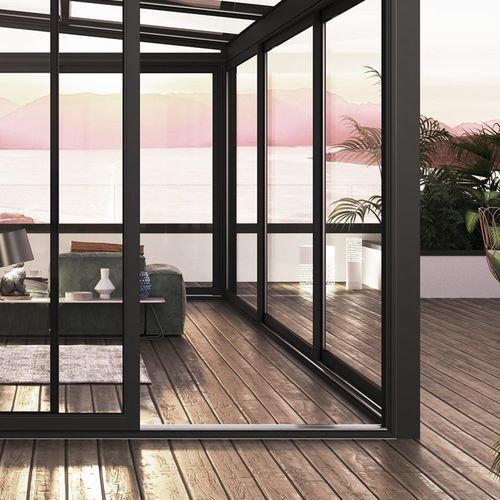 阳台滑动玻璃门 - S.70 - Sunroom S.p.A. - 铝制 / 铝合金框架 / 双层玻璃