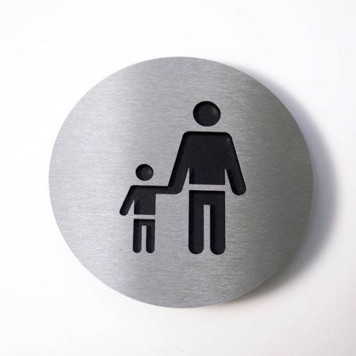 壁挂标识板 - PICTOGRAM - RADIUS DESIGN - 不锈钢 / 粉末涂层钢 / 室内