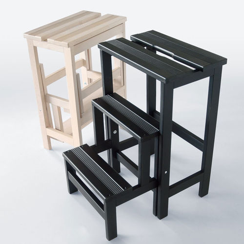 现代风格凳子 - STOOL LADDER - RADIUS DESIGN - 山毛榉木 / 折叠 / 带梯凳