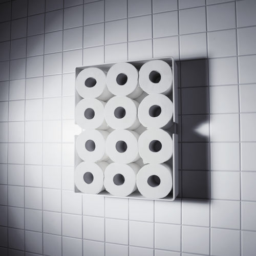 壁挂置物架 - PURO TOILET PAPER RESERVOIR - RADIUS DESIGN - 现代风格 / 铝制 / 浴室