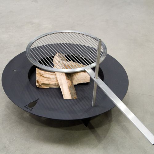 燃木花园火盆 - FIREPLATE 100 CM - RADIUS DESIGN - 不锈钢