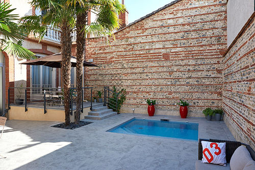 定制游泳池 - RENOVATION PISCINE CARREE PORTELLI FRERES 31 - PISCINES CARRE BLEU - 户外 / 地下 / 混凝土