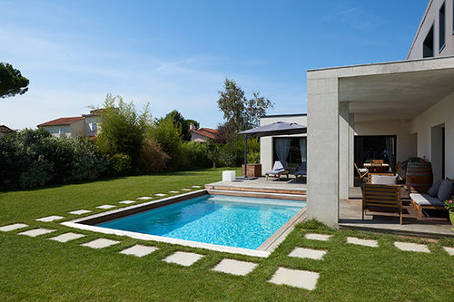 定制游泳池 - PISCINE AVEC TERRASSE MOBILE PORTELLI TOULOUSE - PISCINES CARRE BLEU - 盖子 / 户外 / 地下