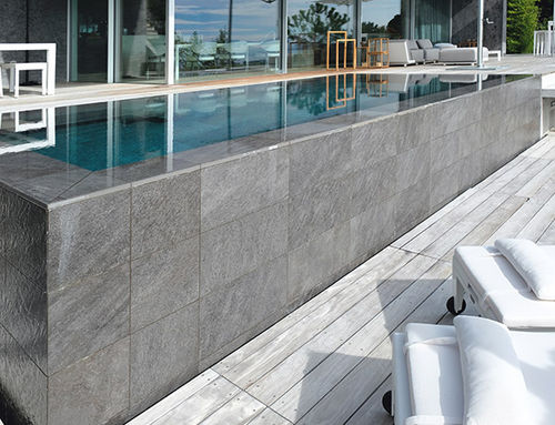 无边式游泳池 - PISCINE MIROIR CARRELAGE SEMI-ENTERREE SUISSE - PISCINES CARRE BLEU - 定制 / 户外 / 半地下