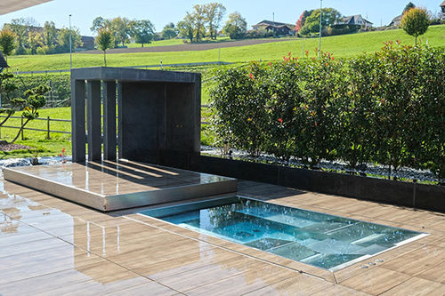 定制游泳池 - PISCINE SPA INOX SUISSE - PISCINES CARRE BLEU - 户外 / 地下 / 复合材料