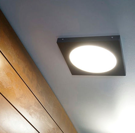 现代风格顶灯 - ANGOLARE QR - LECCOR Leuchten GmbH - 圆形 / 正方形 / 不锈钢