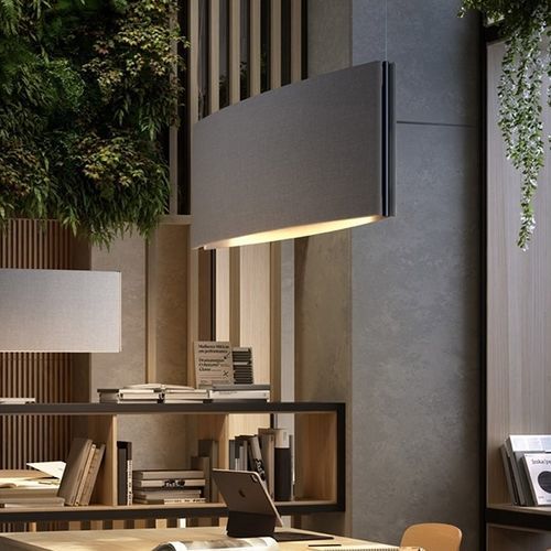 吊灯 - NOREN S/123 - BOVER Barcelona - 铝制 / 布料 / MDF