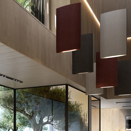 吊灯 - NOREN S/72 - BOVER Barcelona - 铝制 / 布料 / MDF