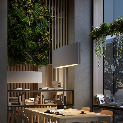 吊灯 - NOREN S/151 - BOVER Barcelona - 铝制 / 布料 / MDF