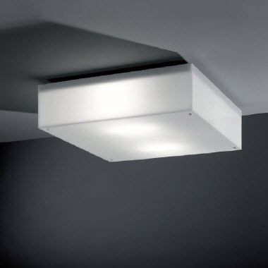 现代风格顶灯 - AQUARIUM: AQ IP 4 - Ateh, spo. - 正方形 / 磨砂不锈钢 / Plexiglas®宝克力