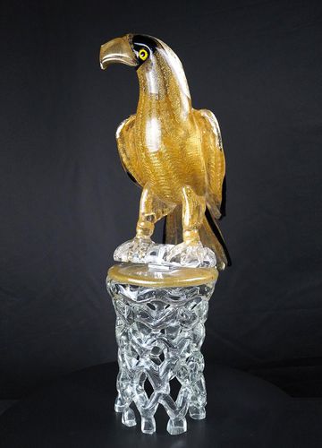 穆拉诺玻璃雕塑 - HAWK  - Arte di Murano - 金质 / 手工 / 意大利制造