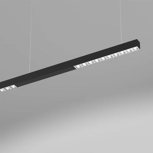 悬挂式条灯 - quadro OFFICEspecial suspension di/id black PLF 14 - planlicht - LED式 / 铝 / 聚碳酸酯
