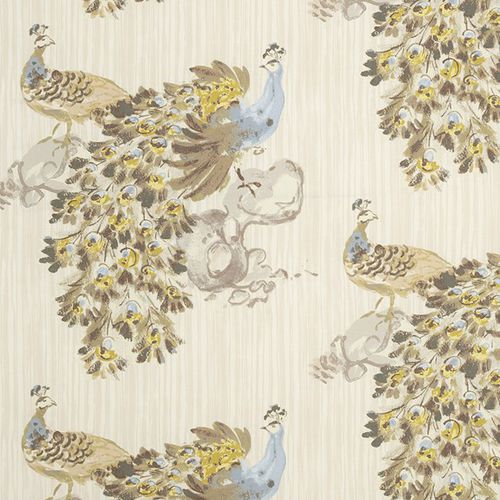 窗帘面料 - BUTTERFLY HOUSE : PEACOCK - JIM THOMPSON - 动物图案 / 亚麻 / 装饰