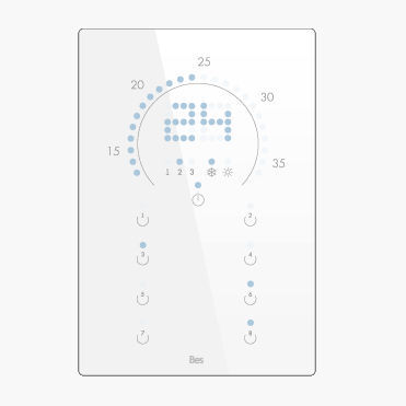 数字温度调节器 - CUBIK-TLR - Ingenium - BES KNX - 可编程 / 用于空调 / 壁挂