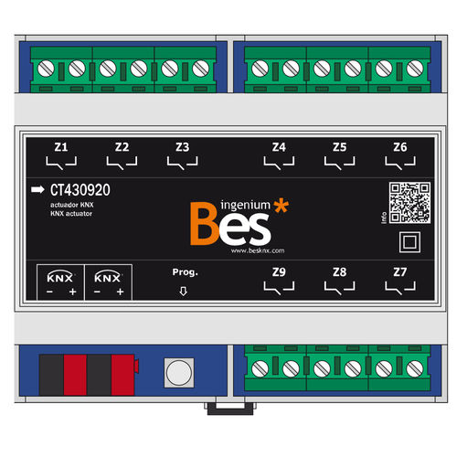 智能家居设备开关驱动器 - 9S-K - Ingenium - BES KNX - KNX / DIN导轨 / 商用