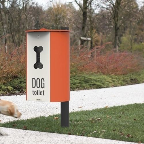 犬类垃圾桶 - MIANE DOG  - CITY DESIGN - 落地 / 热喷漆钢 / 电镀钢