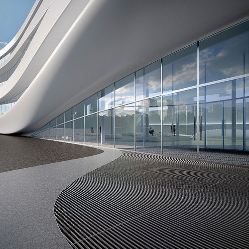 公共机构用入口地垫 - PLAZA 542 SG - emco Bautechnik GmbH - 橡胶 / 钢 / 控尘