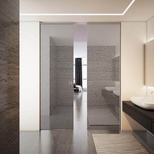 玻璃移门隐形入墙系统 - SINTHESY : LIGHT - EXTRA MIRROR FUME'  - FOA