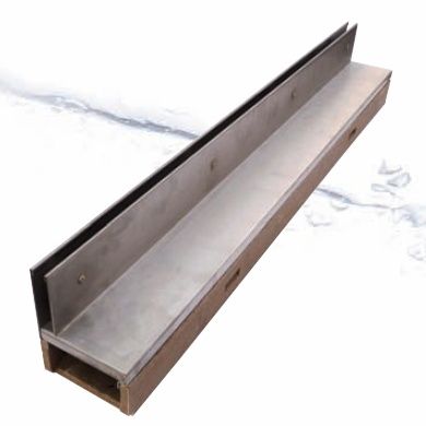 侧边缝隙式排水槽 - THIN COVERS - SIDE SLOT - GRIDIRON S.P.A. - Unipersonale - 聚合物 / 振捣混凝土 / 用于公共空间