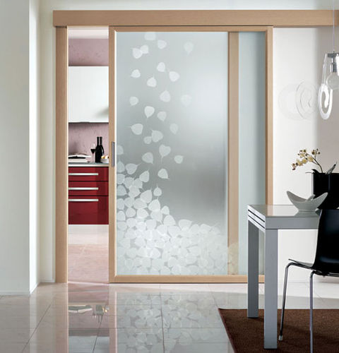 室内门 - EVOLUZIONE - CRISTAL PORTE D'ARREDO - 玻璃 / 滑动式 / 釉面
