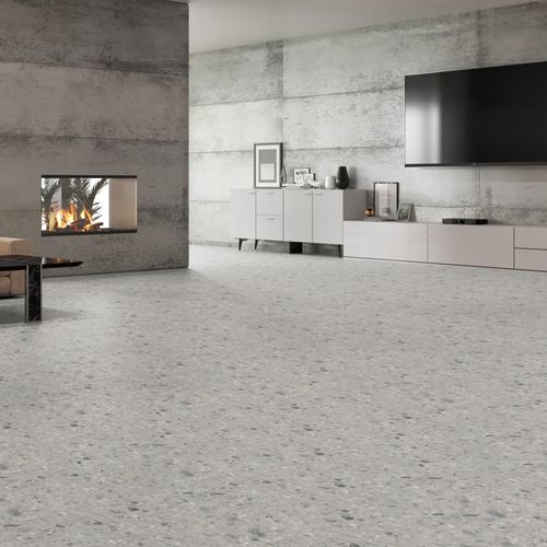 层压地板 - STONE TERRAZZO - tilo GmbH - 乙烯基 / 亮光漆 / 自粘