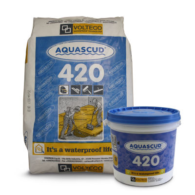 阳台防水系统 - AQUASCUD 420 - VOLTECO - 外墙保温 / 露台 / 弹性材料
