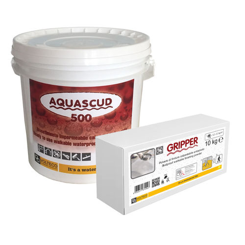 阳台防水系统 - AQUASCUD 500 - VOLTECO - 用于人流量 / 即用型 / 聚合物