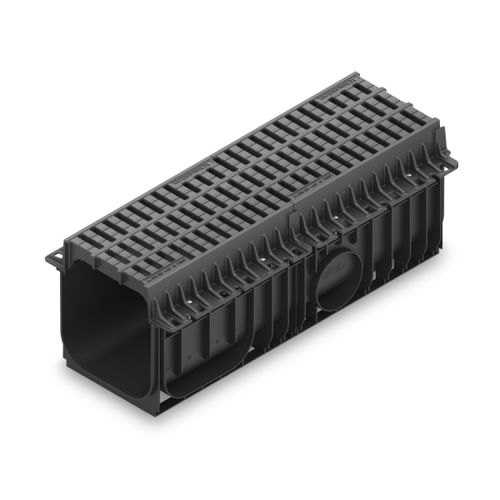 带网格排水槽 - RECYFIX MONOTEC ULTRA - HAURATON - 聚丙烯 / 铁 / 公路