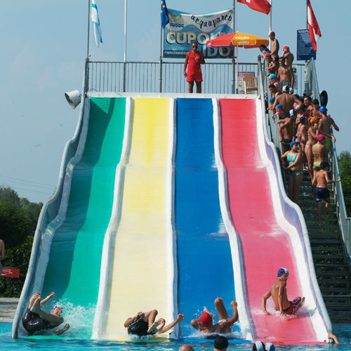 直滑梯 - MULTISLIDE FOAM - TECNOPISCINE INTERNATIONAL - 用于水上乐园 / 多头