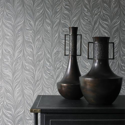 现代风格墙纸 - EBRU II - Zoffany - 图案 / 仿布 / 灰色